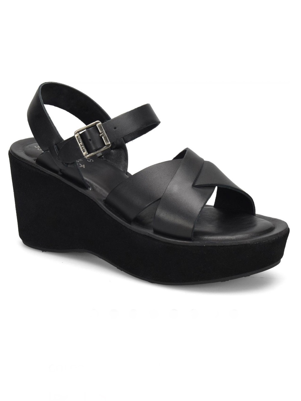Kork-Ease black Ava Classic platform sandal 7